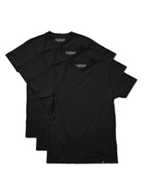 Long Haul 180gsm 3-Pack Black T-Shirts