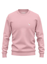 Pink Sutsu Palm Tree EMB Slim Fit Sweatshirt - pullover sweatshirts with small embroidered palm tree and sun logo.