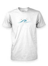 Wave organic white t-shirts.