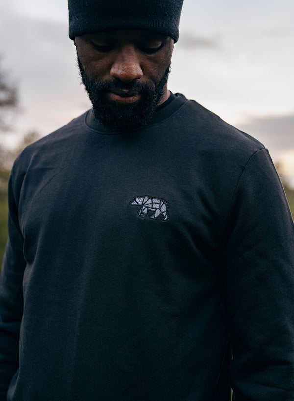 Bear Says EMB "Relax Fit" Blackout Sweatshirt