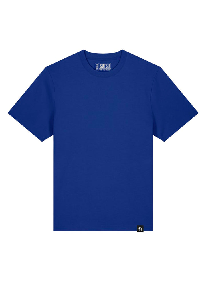 Long Haul 215gsm Relax T-Shirt with Sutsu hem tag - a royal heavyweight, unisex t-shirt made from certified organic cotton. - Royal Blue