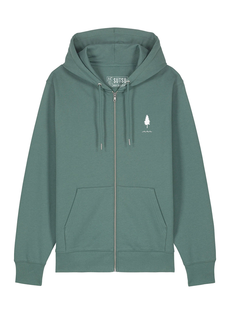 Trees & Water EMB Zip Hoodie