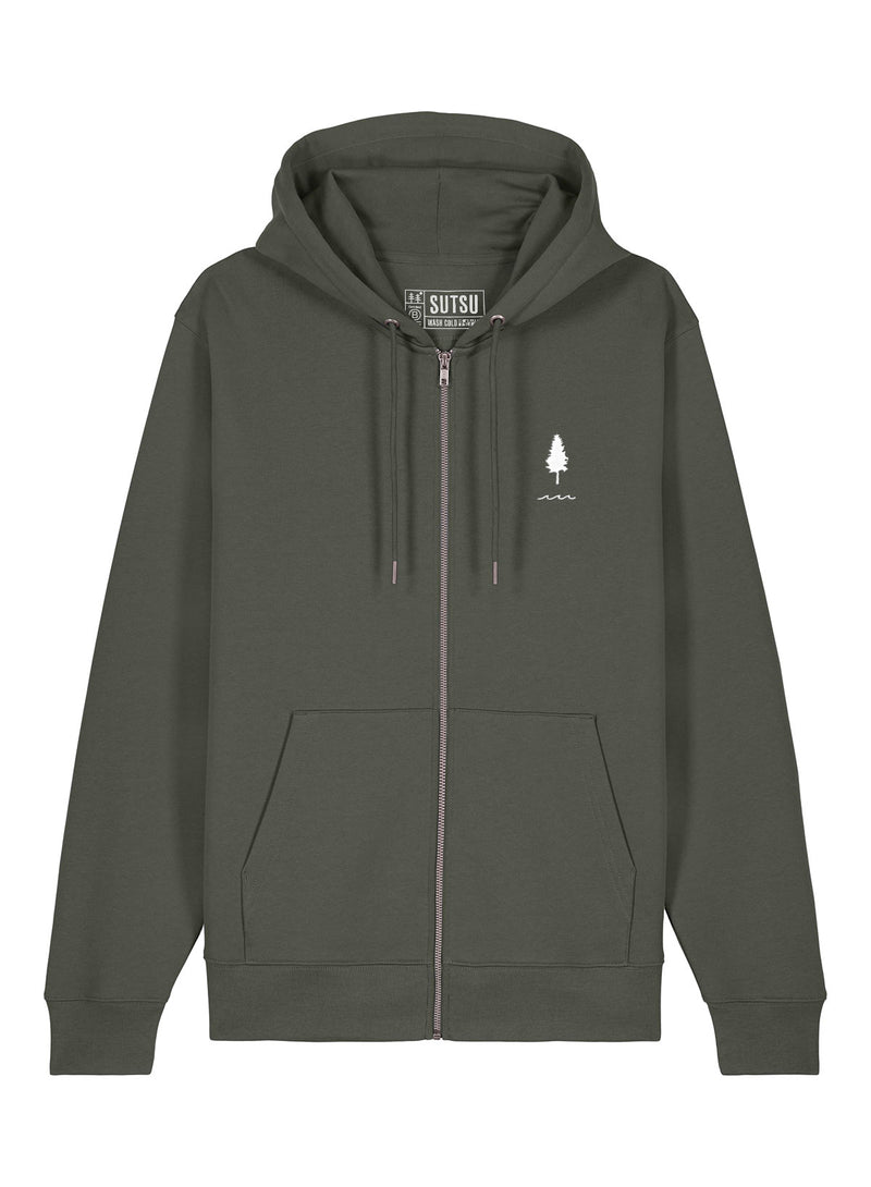 Trees & Water EMB Zip Hoodie