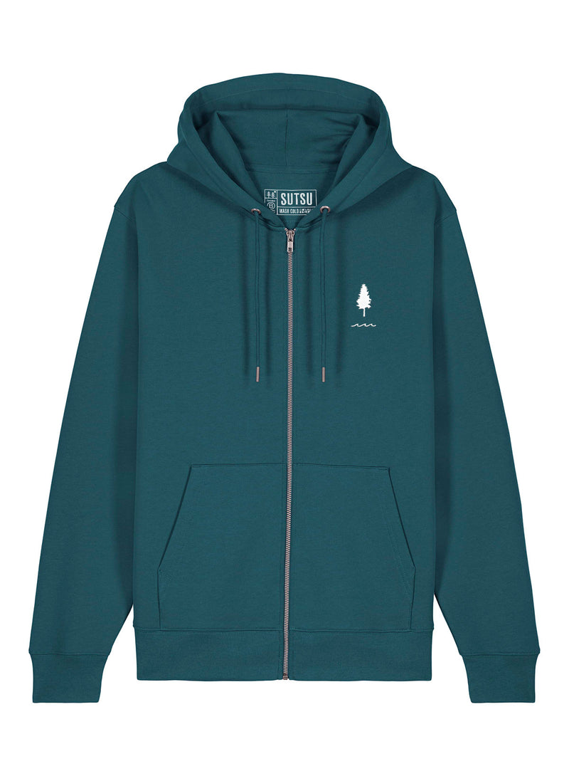 Trees & Water EMB Zip Hoodie