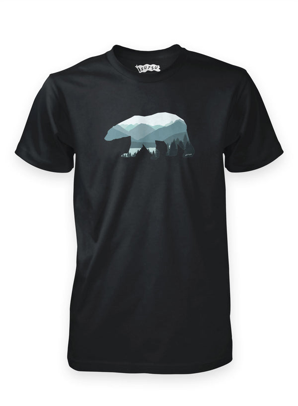 Bear Walk t-shirt, ethical streetwear, organic tees at Sutsu.