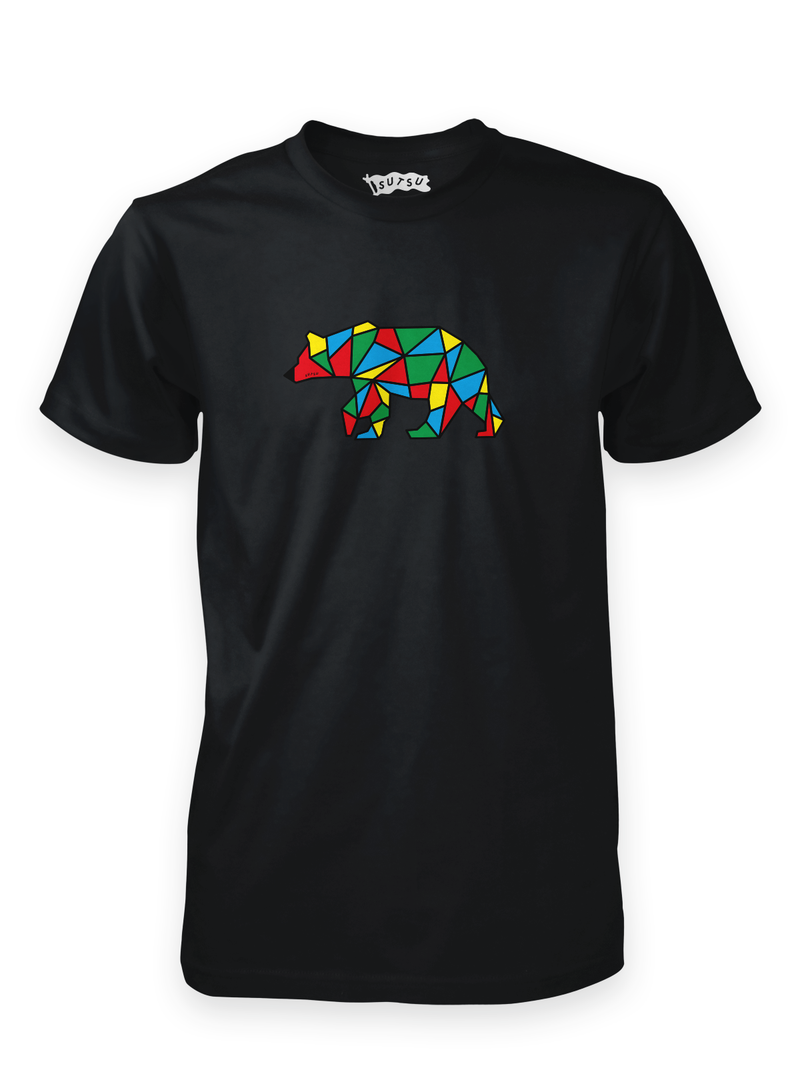 Sutsu Bear Says tee, a design inspired by Simon Says and nature.
