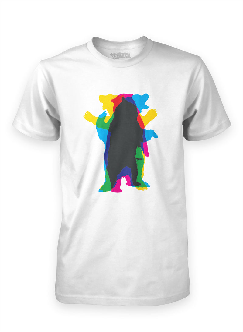 Sutsu Dancing Bear t-shirts in white.