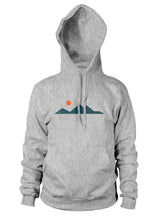 The More Mountains hoodie, a slow fashion hooded sweatshirt inspired nature.