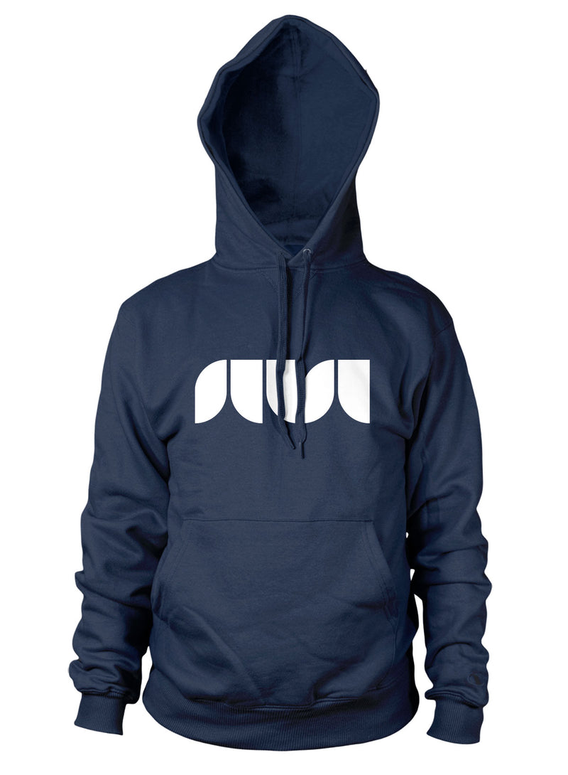 The O.G. hoodie, an organic hoodie with abstract retro design.
