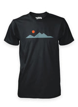 Black More Mountains t-shirts, made entirely from sustainably sourced organic cotton.
