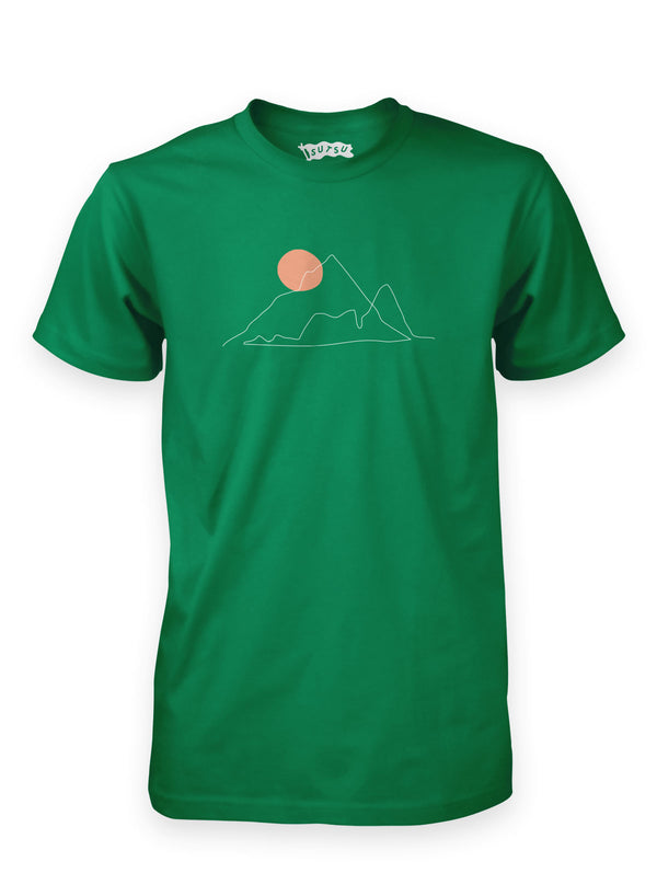 Sutsu Mountain Climb kelly green t-shirt.