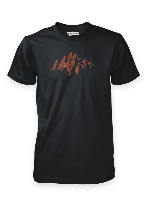 Mountain Scribble t-shirt, sustainable streetwear t-shirts at Sutsu.