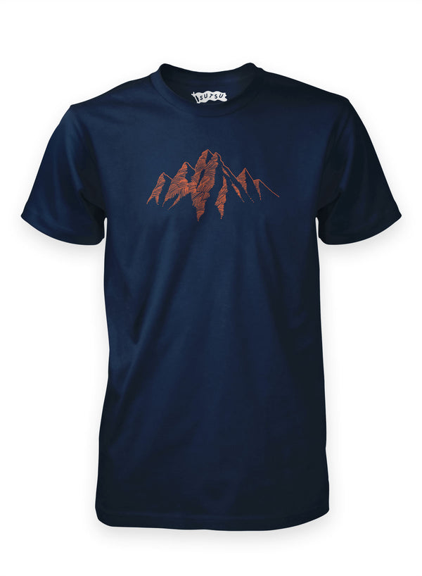 Mountain Scribble t-shirt, a tee made from organically grown cotton.