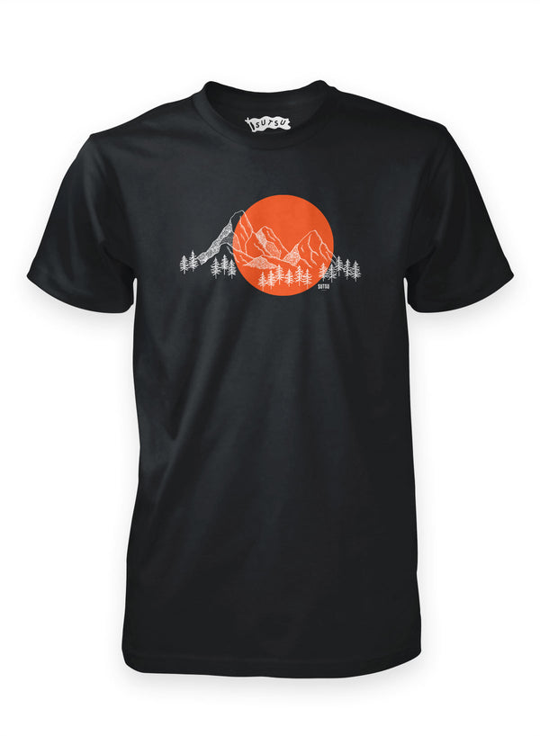 The Sutsu Mountain Walk t-shirt, organic tees inspired by nature.