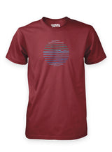 Perfect Set ethical burgundy t-shirts.