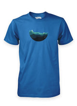 Bright blue t-shirts inspired by surfing.