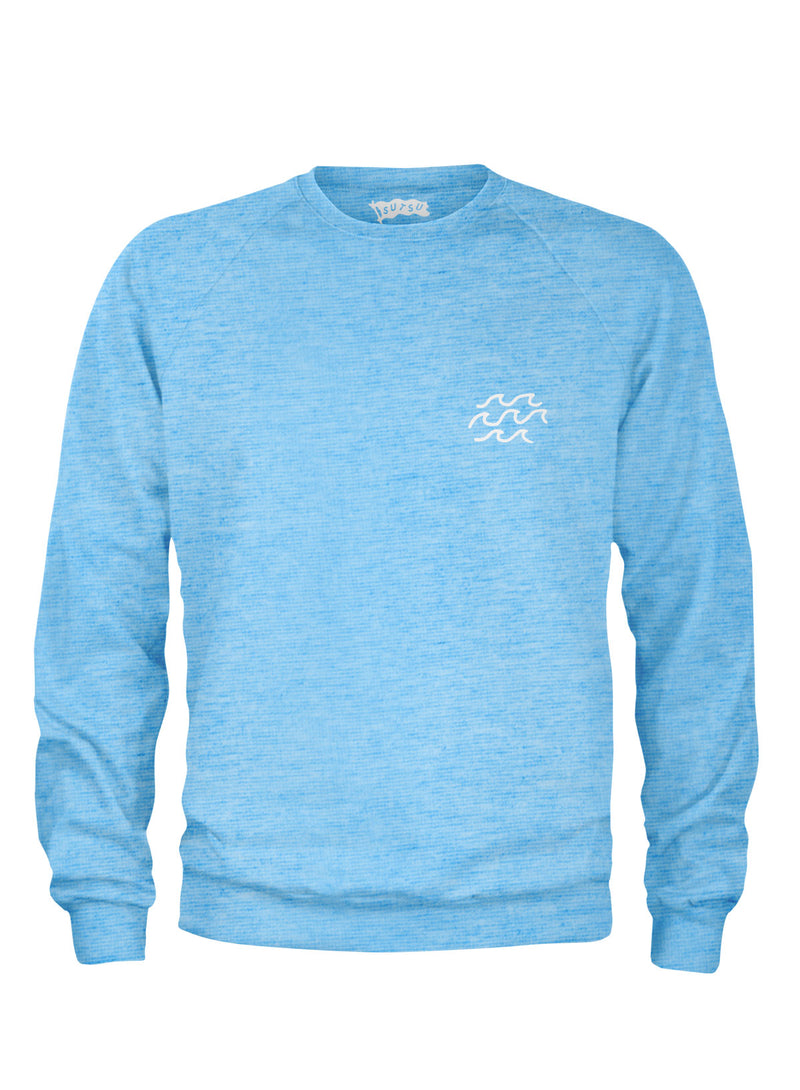 Sutsu Choppy Waters Women's Sweatshirt - Mid Heather Blue