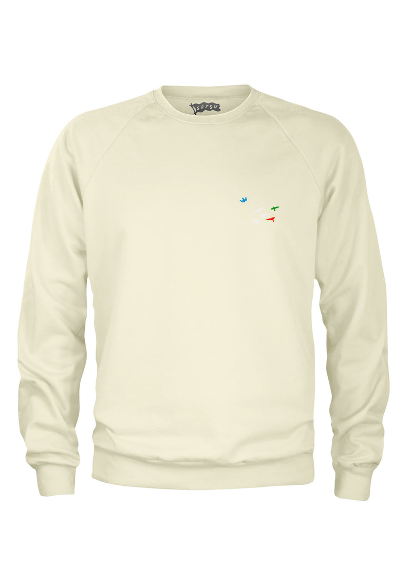 Sutsu Dive Bomb Women's Sweatshirt - Natural Raw colourway.