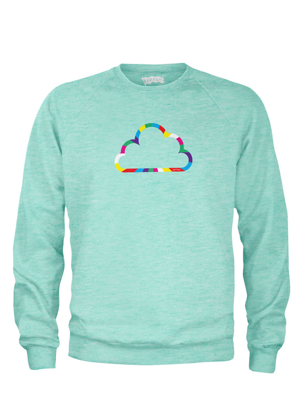 Sutsu Every Cloud Women's Sweatshirt - Mid Heather Green.