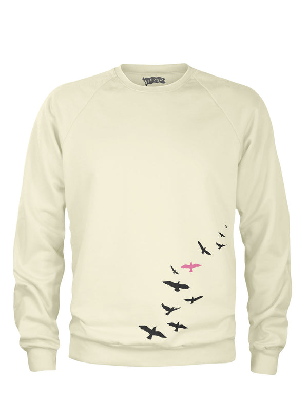 Sutsu Fly Away Women's Sweatshirt - Natural Raw.