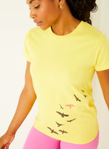 Sutsu Fly Away Women's T-Shirt - Yellow Buttercup.