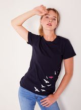 Sutsu Fly Away Women's T-Shirt - Navy.