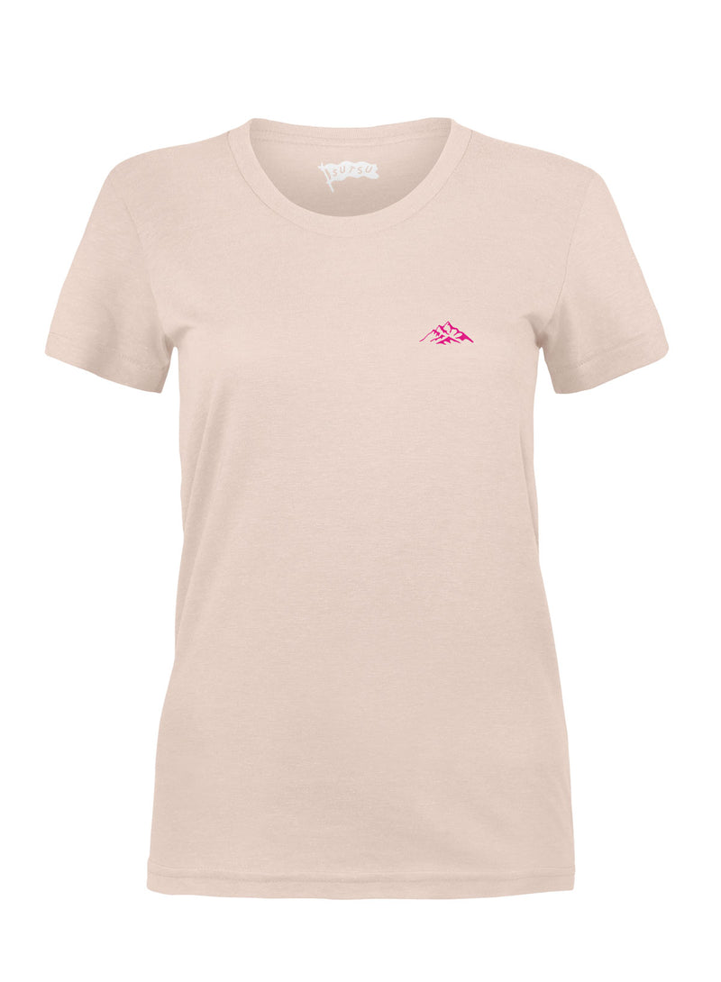 Sutsu Mountain Pass Women's T-shirt - Misty Pink.