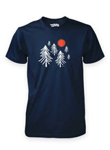 Winter Forest organic cotton t-shirts in navy.